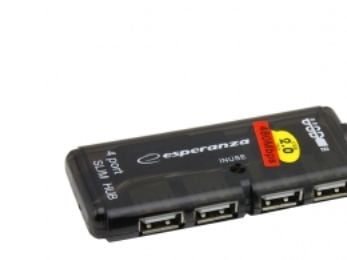 Esperanza EA112 - Hubb - 4 x USB 2.0 - skrivbordsmodell