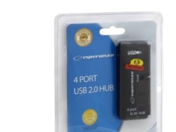 Esperanza EA112 - Hubb - 4 x USB 2.0 - skrivbordsmodell