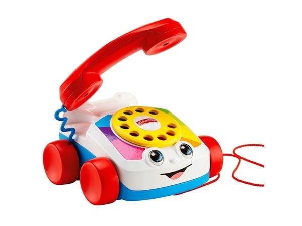 Fisher-Price Chatter Telephone, pikkulasten perässä vedettävä klassikkolelu, 1 vuosi/vuosia, Tuottaa ääntä, Muovi, Monivärinen