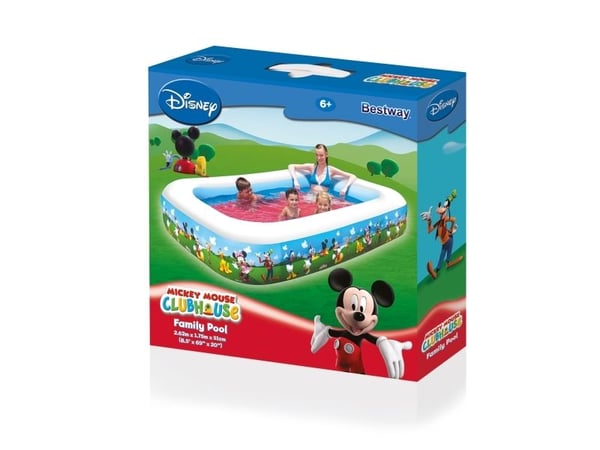 Bestway 91008, Oppblåsbart basseng, 778 l, Rektangulær, 3 år, Mickey Mouse, Vinyl