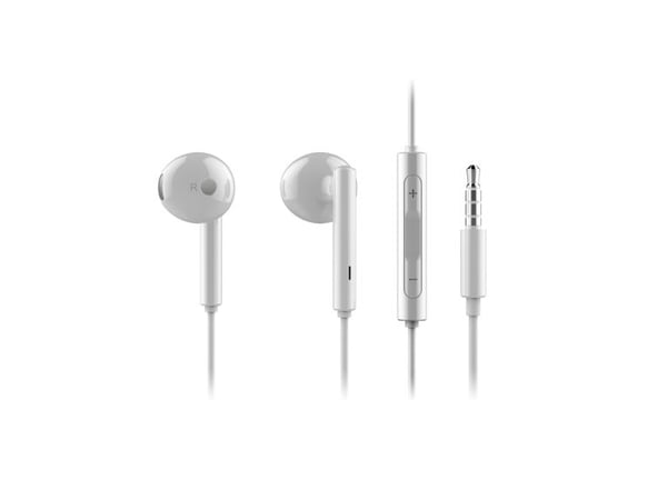 Huawei AM115 - Ørepropper med mikrofon - kablet - 3,5 mm jakk - hvit