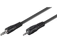 MicroConnect - Lydkabel - mini-phone stereo 3.5 mm hann til stereomikrojakk hann - 2 m - svart - flat