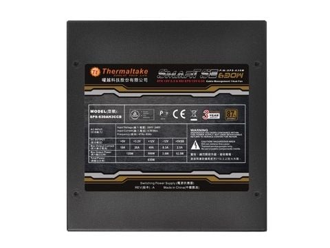 Thermaltake SMART SE 630W - Strømforsyning (intern) - ATX12V 2.3/ EPS12V 2.92 - AC 230 V - 630 watt - aktiv PFC - Den europeiske union - svart