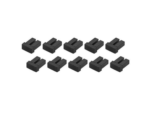 StarTech.com SFPLCCAP10, LC, Kumi, Musta, Verkkokytkin, 18 mm, 15 mm