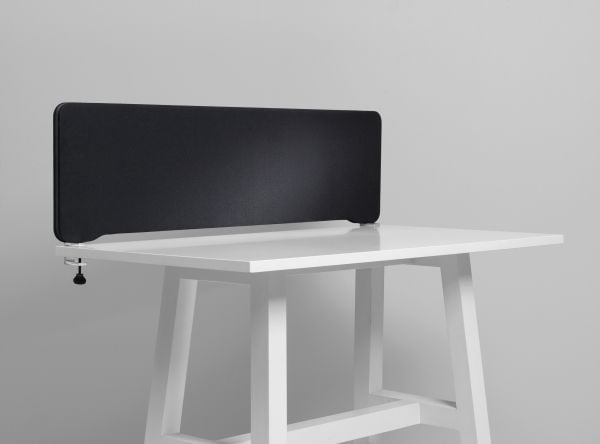 Skærmvæg, Lintex Edge, sort, 800x400mm