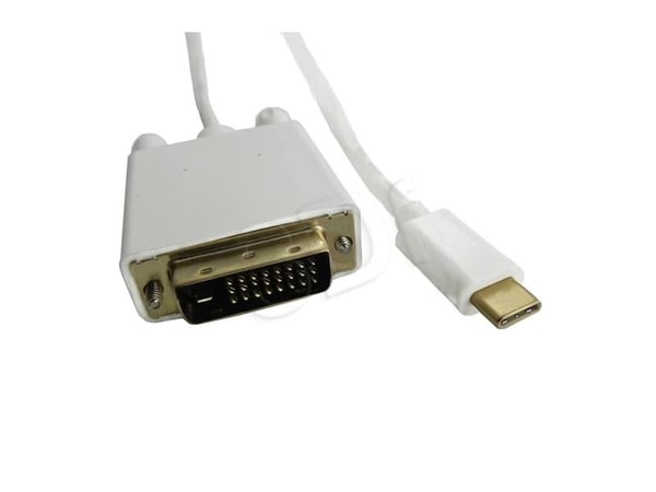 Qoltec - Adapterikaapeli - 24-nastainen USB-C (han) til DVI-D (han) - USB 3.1 - 1 m
