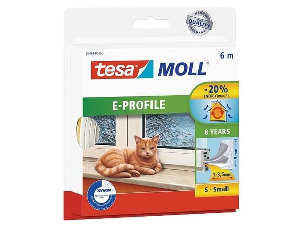 TESA tesamoll, Ovi/ikkuna, Tætningsgummi, Brun, Gummi, Gummi, Flad, Termisk isolering