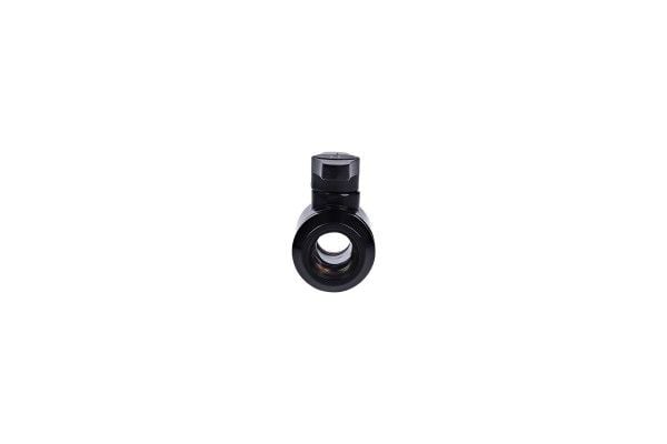 Alphacool Eiszapfen 2-way ball valve G1/4 - Manuell kuleventil for væskekjølesystem - mørkesvart