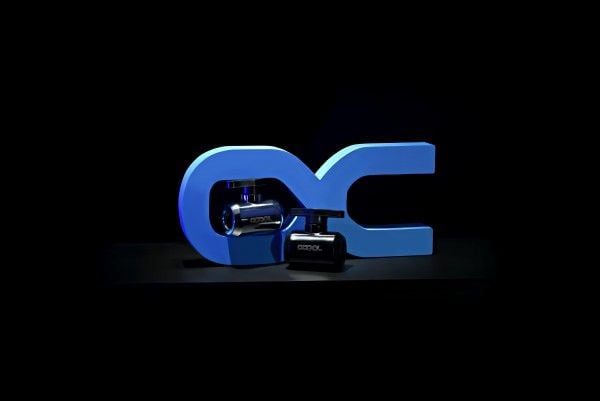 Alphacool Eiszapfen 2-way ball valve G1/4 - Manuell kuleventil for væskekjølesystem - mørkesvart