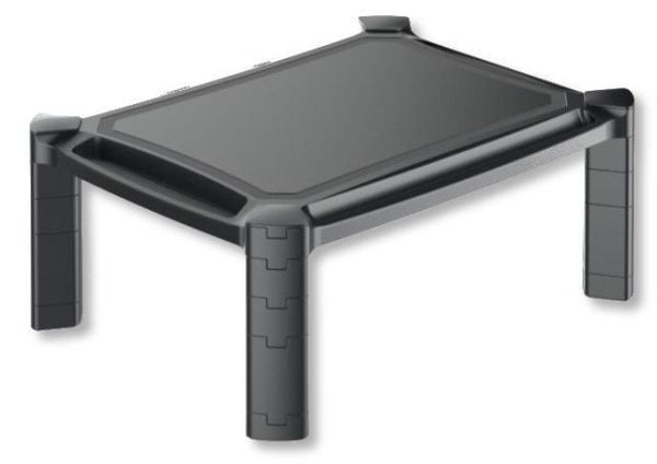 Techly Monitor Riser - Stativ - for skjerm / bærbar PC / skriver - plast - svart - skjermstørrelse: 33-81,3 cm (13 in-32 in)