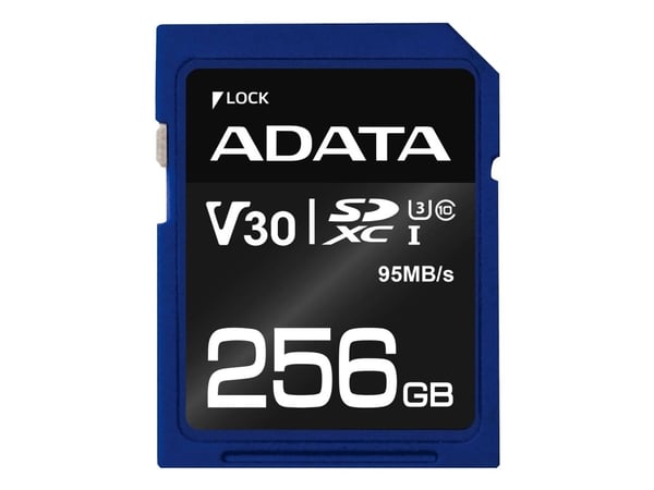 ADATA Premier Pro - Flashminnekort - 256 GB - Video Class V30 / UHS-I U3 / Class10 - SDXC UHS-I