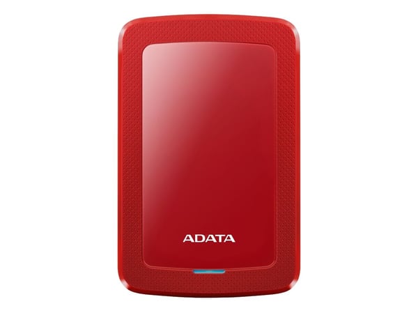 ADATA HV300 - Harddisk - 1 TB - ekstern (bærbar) - USB 3.1 - 256-bit AES - rød