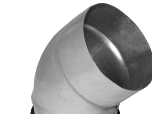 Kort muff Ø100 45° MF/NP – kort galvaniserad muff/nippel