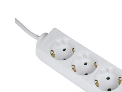 Hama Distribution Panel 3-Way with Children Protection - Flerkoplingslist - AC 230 V - utgangskontakter: 3 - 1.4 m kabel - hvit