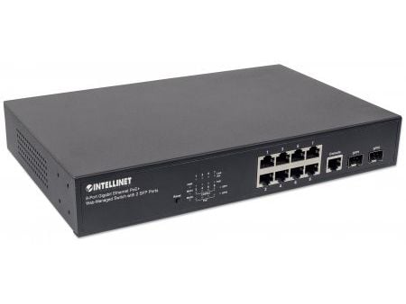 Intellinet 561167, Håndtert, Gigabit Ethernet (10/100/1000), Strøm over Ethernet (PoE), Rack-montering