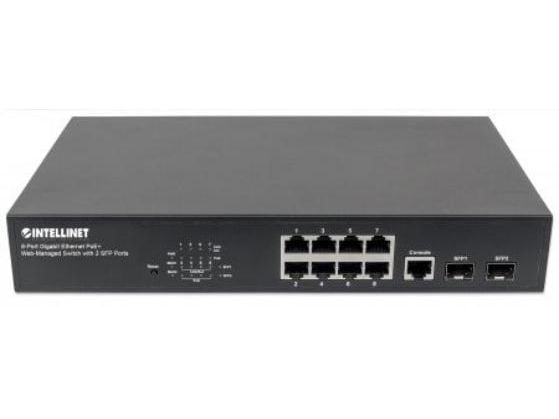Intellinet 561167, Håndtert, Gigabit Ethernet (10/100/1000), Strøm over Ethernet (PoE), Rack-montering