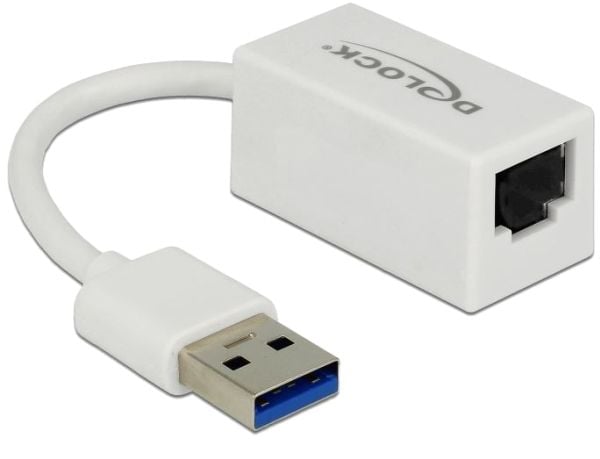 Delock - Nettverksadapter - USB 3.1 Gen 1 - Gigabit Ethernet x 1 - hvit