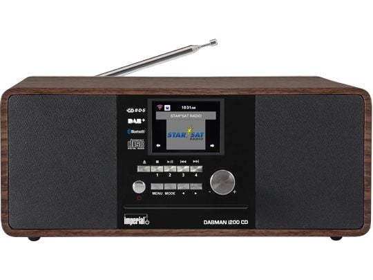 Imperial DABMAN i200 CD, Digitalt, DAB+,FM,UKW, Spiller, CD, 20 W, 7,62 cm (3") Imperial DABMAN i200 CD, Digitalt, DAB+,FM,UKW, Spiller, CD, 20 W, 7,62 cm (3")