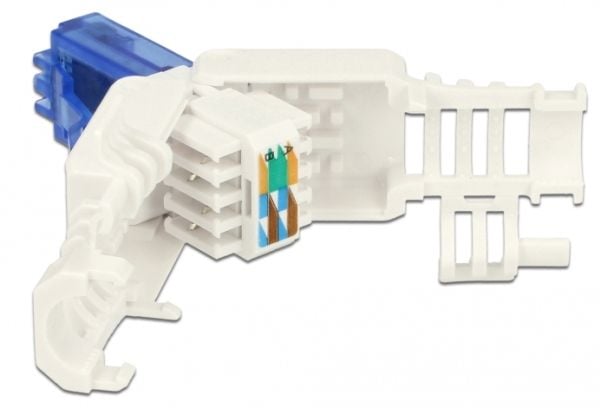 DeLOCK 86417, RJ-45, Sininen, Valkoinen, Cat6a, U/UTP (UTP), 18 mm, 52,8 mm
