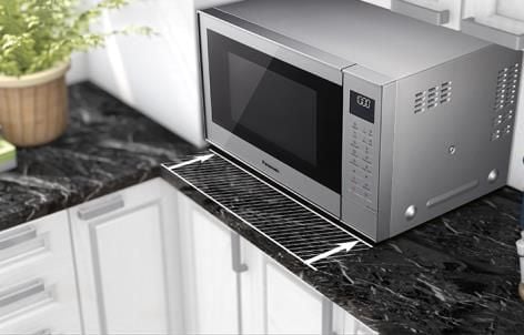 Panasonic NN-CT57, Countertop, Kombination mikroovn, 27 L, 1000 W, Knapper, Sølv - Engelsk brugervejledning