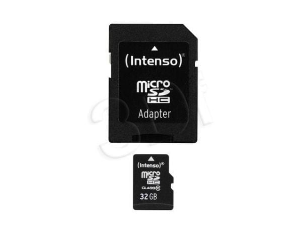 Intenso Class 10 - Flashminnekort (microSDHC til SD-adapter inkludert) - 32 GB - Class 10 - microSDHC
