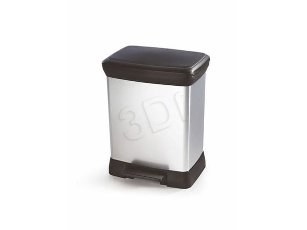 Curver – Cubo de basura (30 L color plata de gris Papelera Cubo de basura