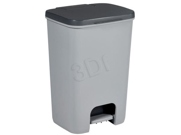 Curver Essentials, 40 l, Rektangulær, Plastikk, Grå, Pedal, 380 mm