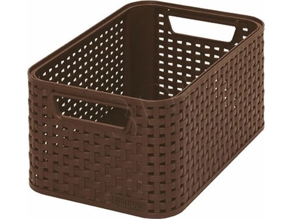 Curver Style S, Lager kurv, Brun, Rattan (vifte), Monokromatisk, Baderom, Soverom, 285 mm