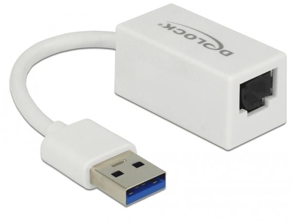 Delock - Nettverksadapter - USB 3.1 Gen 1 - Gigabit Ethernet x 1 - hvit