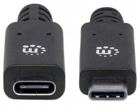 Manhattan 355230, 0,5 m, USB C, USB C, USB 3.2 Gen 2 (3.1 Gen 2), 10 Gbit/sek, svart