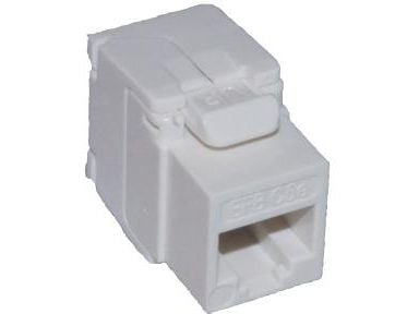 Konnektor kat 5e UTP keystone, tool-less, farve: hvid