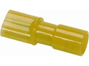 Lasta-muhvi täysin eristetty keltainen 4,0-6,0mm²lasta-muhvi 6,3mm, pituus 25,0mmindv. halkaisija Ø3,8mm - (100 kpl.)