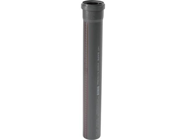 HT Safe rør 75X1000mm m. mufHurtigere og nemmere montering med de nye patenterede tætningsringe bestående af 3 læber.