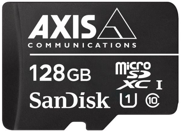 AXIS Surveillance - Flashminnekort (microSDXC til SD-adapter inkludert) - 128 GB - UHS-I U1 / Class10 - microSDXC UHS-I - svart - for AXIS D3110, M...
