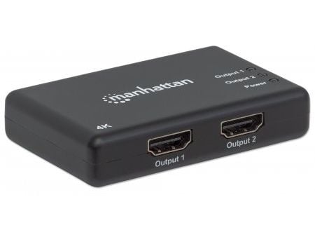Manhattan 207669, HDMI, 2x HDMI, 3840 x 2160 piksler, Sort, Plast, 4K Ultra HD