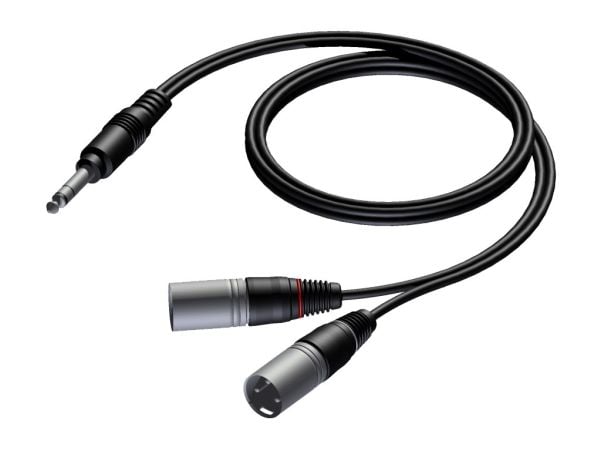 Kabel Procab Procab CAB733/1,5 6,3 mm Jack hann stereo - 2 x XLR hann 1,5 meter
