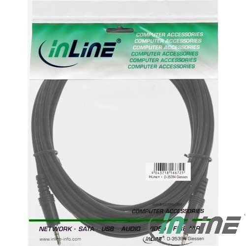 InLine 99936B, 3.5mm, Hankjønn, 3.5mm, Hankjønn, 5 m, Sort