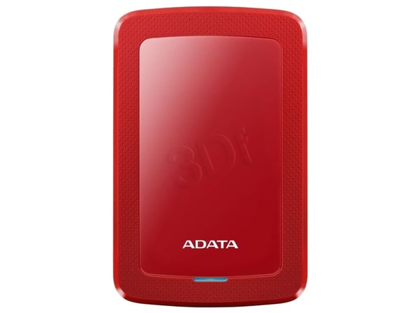 ADATA HV300 - Harddisk - 1 TB - ekstern (bærbar) - USB 3.1 - 256-bit AES - rød