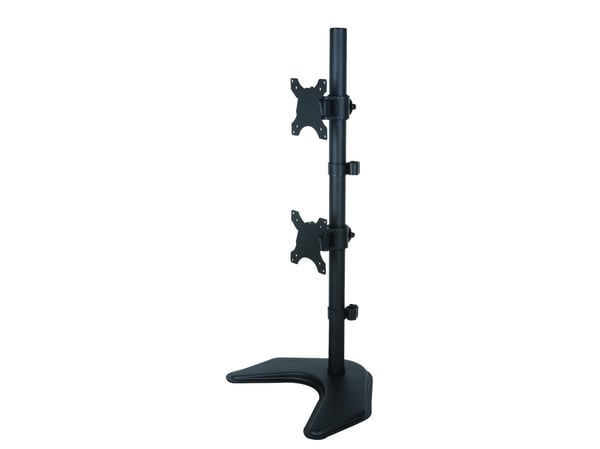 TECHly - Ställ - för 2 LCD-bildskärmar - svart - skärmstorlek: 13"-27" - skrivbord