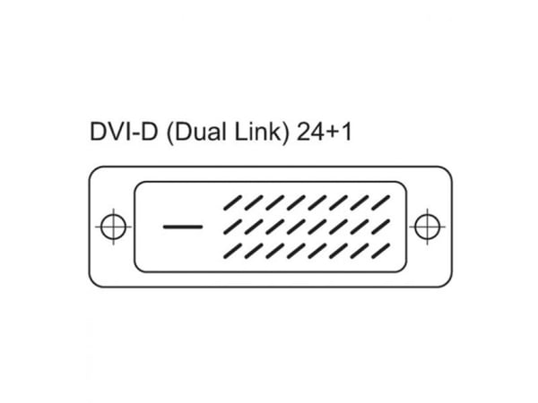Techly 10m DVI-D DL/DVI-D DL, 10 m, DVI-D, DVI-D, Hankjønn, Hankjønn, Sort
