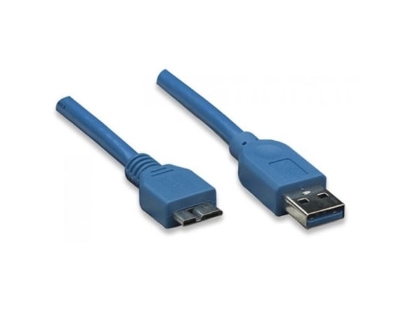 Techly 3.0m USB 3.0 A-Micro B M/M, 3 m, USB A, Micro-USB B, USB 3.2 Gen 1 (3.1 Gen 1), Hankjønn/hankjønn, Blå