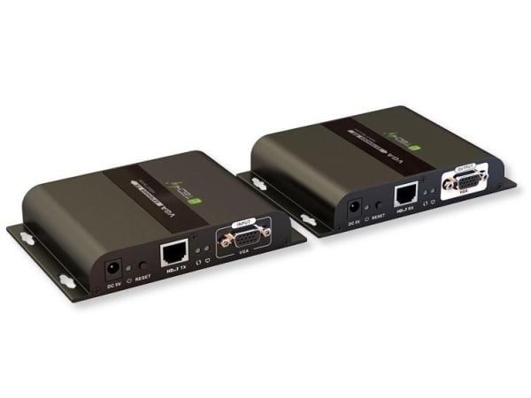 Techly IDATA EXTIP-383V, 1920 x 1080 piksler, AV-sender og -mottaker, 120 m, Sort