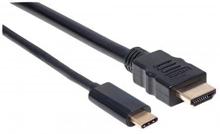 Manhattan 151764, 2 m, USB Type-C, HDMI Type A (Standard), Hankjønn, Hankjønn, Rett