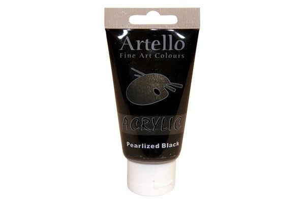Artello akryl 75 ml perlemorsvart