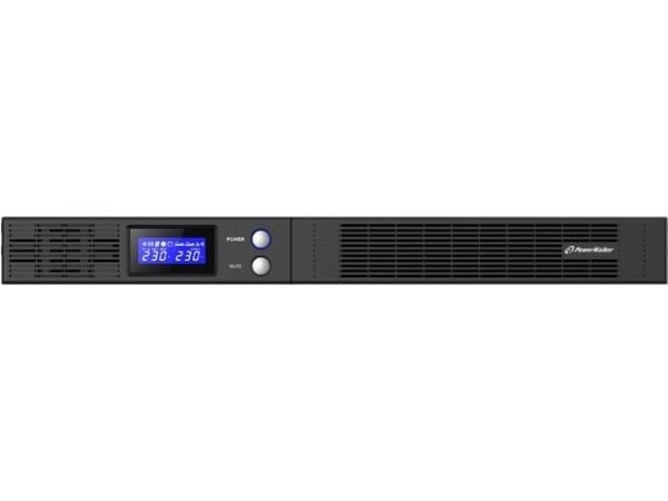 PowerWalker VI 500 R1U - UPS (kan monteres i rack) - AC 165-290 V - 300 watt - 500 VA - 7 Ah - RS-232, USB - utgangskontakter: 4 - 1U - 19"
