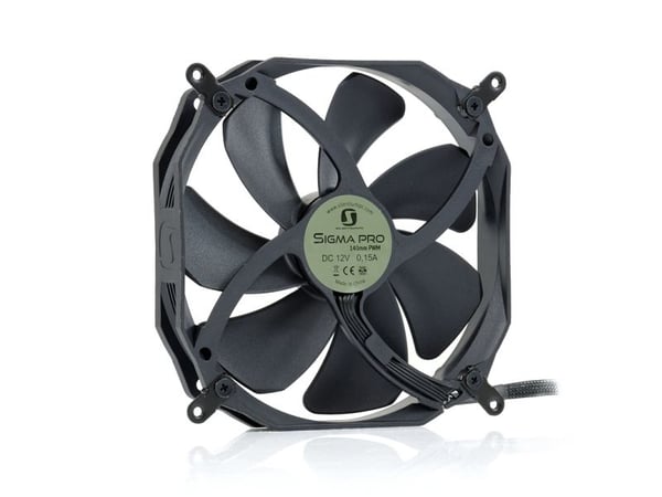 SilentiumPC Sigma Pro 140 PWM, Vifte, 14 cm, 500 RPM, 1400 RPM, 133,62 m³/t, Sort