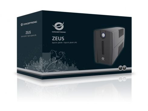 Conceptronic Zeus 01E - UPS - AC 220-240 V - 360 watt - 650 VA - 7 Ah - USB - utgangskontakter: 4