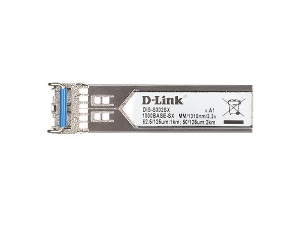 D-Link DIS S302SX - SFP (mini-GBIC) transceivermodul - 1GbE - 1000Base-SX - opp til 2 km