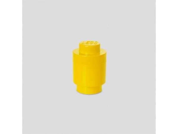 LEGO Storage Brick 1 Round - Lagerboks - gul