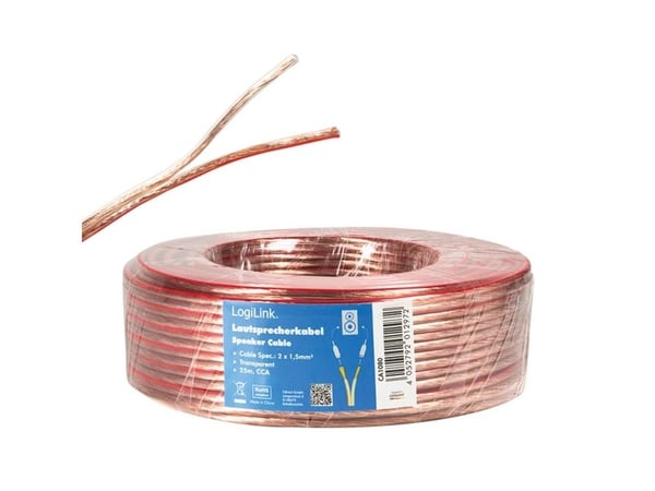 LogiLink CA1080, 25 m, Gjennomsiktig